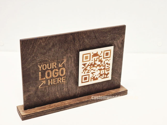 QR Display Stands A5 Brown Birch 10-1000 Custom Wood Designs CustomWoodDesignsIrelandWoodenQRCodesSustainableQRCodesLaserEngravedQRCodesHospitality_8
