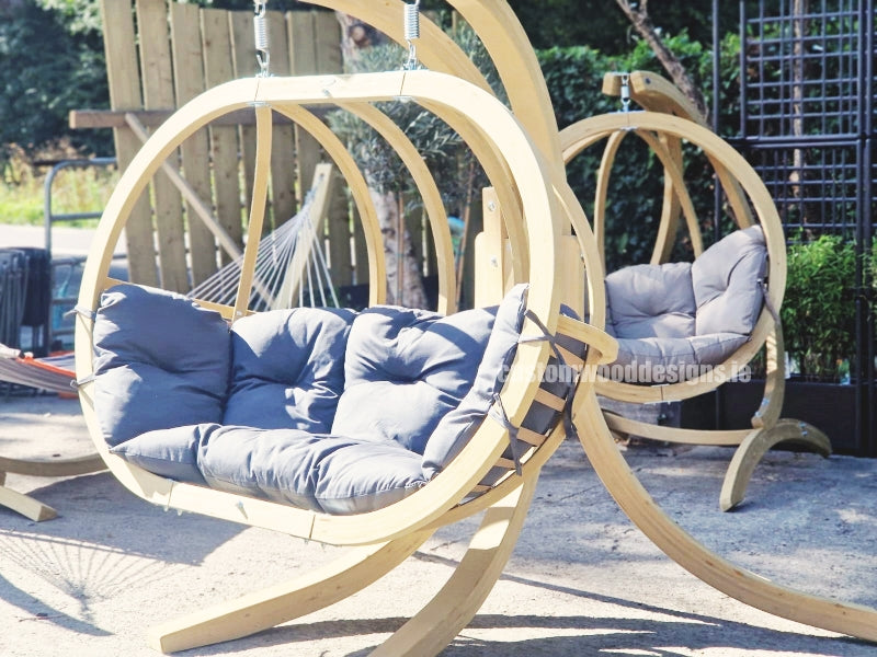 Load image into Gallery viewer, Royal Wood Hanging Chair &amp; Frame Set - Custom Wood Designs
