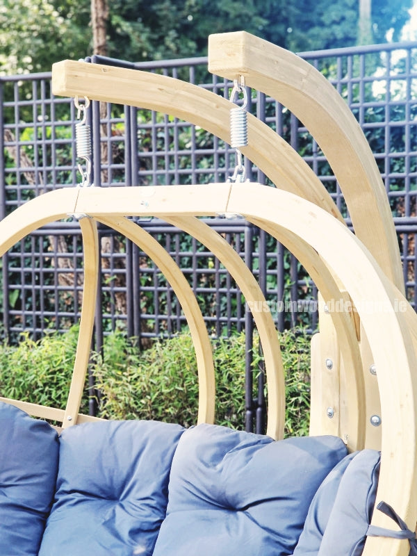 Load image into Gallery viewer, Royal Wood Hanging Chair &amp; Frame Set - Custom Wood Designs
