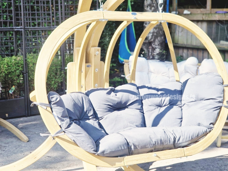 Load image into Gallery viewer, Royal Wood Hanging Chair &amp; Frame Set - Custom Wood Designs
