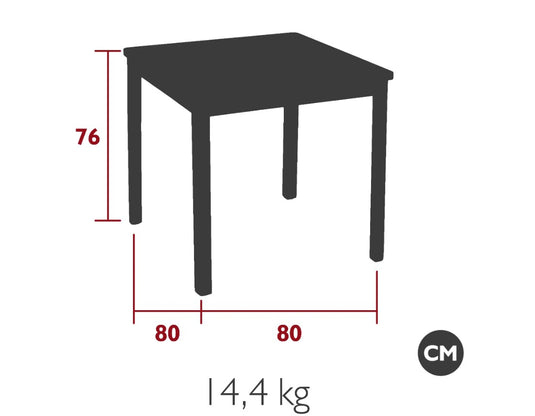 IBIZA 80x80 Solid Teak Dining Table - Custom Wood Designs IBIZA 80x80 Solid Teak Dining Table made from [material] –  [use_case] | Custom Wood Designs