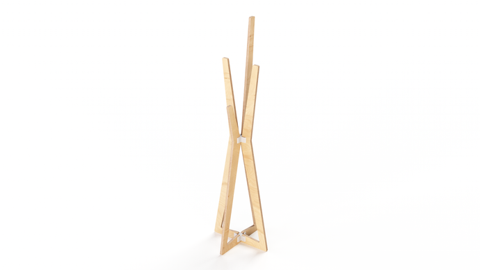 Appendiabiti Indy Exclusive birch plywood coat stand with a modern design