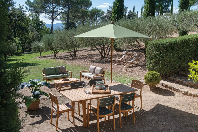 Load image into Gallery viewer, LODGE Solid Teak 2-Seater Outdoor Sofa - Custom Wood Designs LODGE Solid Teak 2-Seater Outdoor Sofa made from [material] –  [use_case] | Custom Wood Designs
