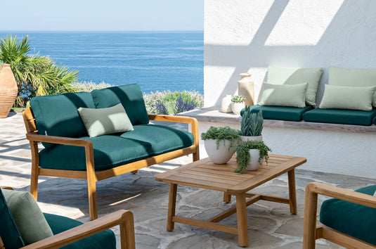 LODGE Solid Teak 2-Seater Outdoor Sofa - Custom Wood Designs LODGE Solid Teak 2-Seater Outdoor Sofa made from [material] –  [use_case] | Custom Wood Designs