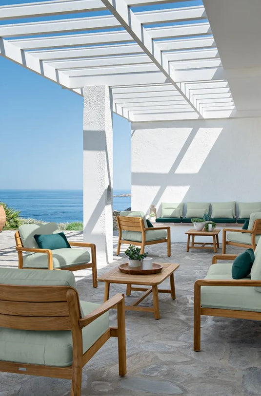 LODGE Solid Teak 2-Seater Outdoor Sofa - Custom Wood Designs LODGE Solid Teak 2-Seater Outdoor Sofa made from [material] –  [use_case] | Custom Wood Designs