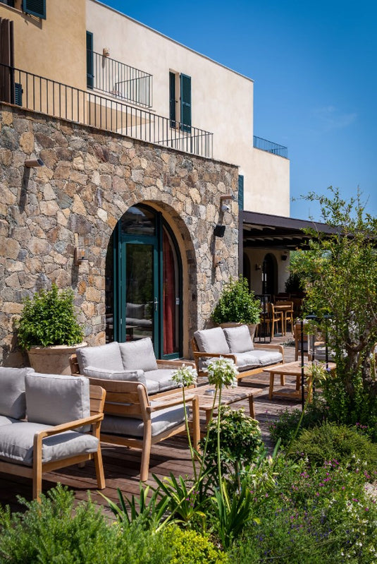 LODGE Solid Teak 2-Seater Outdoor Sofa - Custom Wood Designs LODGE Solid Teak 2-Seater Outdoor Sofa made from [material] –  [use_case] | Custom Wood Designs