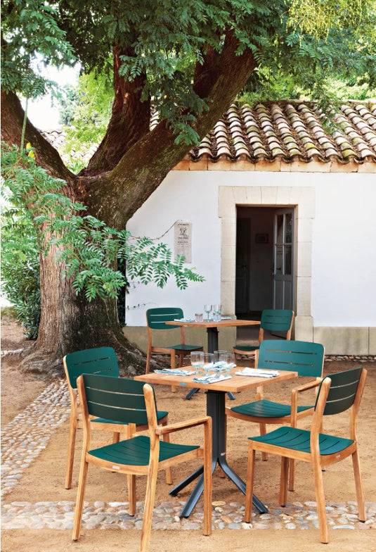 LODGE Aluminium & Teak Armchair - Custom Wood Designs LODGE Aluminium & Teak Armchair made from [material] –  [use_case] | Custom Wood Designs