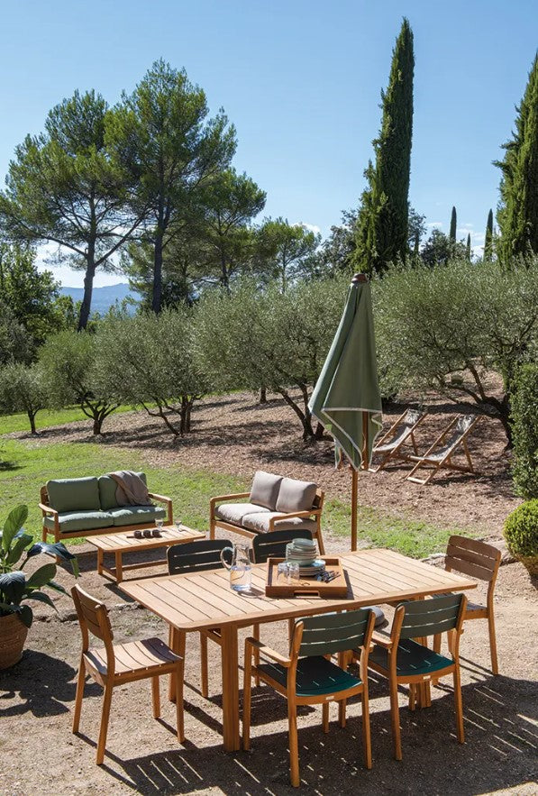 Load image into Gallery viewer, LODGE Aluminium &amp; Teak Armchair - Custom Wood Designs LODGE Aluminium &amp; Teak Armchair made from [material] –  [use_case] | Custom Wood Designs
