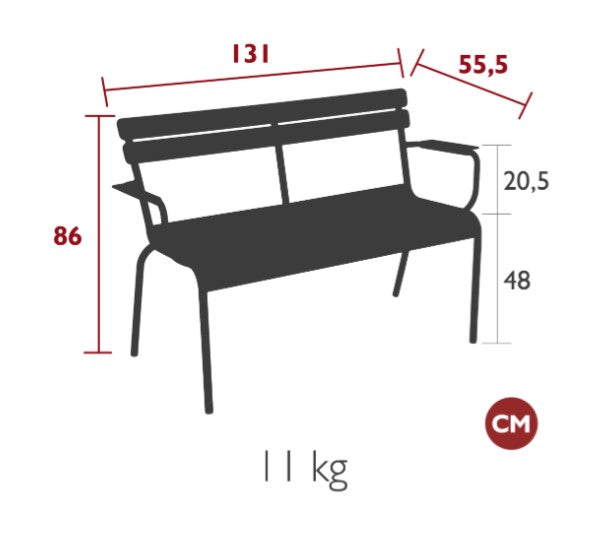 Load image into Gallery viewer, Luxembourg 2-Seater Garden Bench - Custom Wood Designs Luxembourg 2-Seater Garden Bench made from [material] – Ideal for [use_case] | Custom Wood Designs
