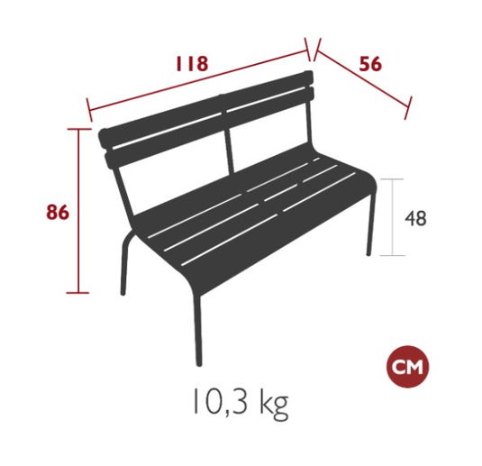 Luxembourg 2/3-seater Bench with backrest - Custom Wood Designs Luxembourg 2/3-seater Bench with backrest made from [material] – Ideal for [use_case] | Custom Wood Designs