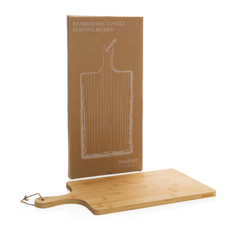 Load image into Gallery viewer, Ukiyo bamboo rectangle serving board - Custom Wood Designs
