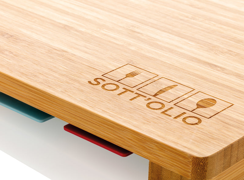 Load image into Gallery viewer, Cutting board with 4pcs hygienic boards - Custom Wood Designs
