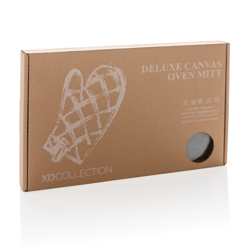 Load image into Gallery viewer, Deluxe canvas oven mitt - Custom Wood Designs
