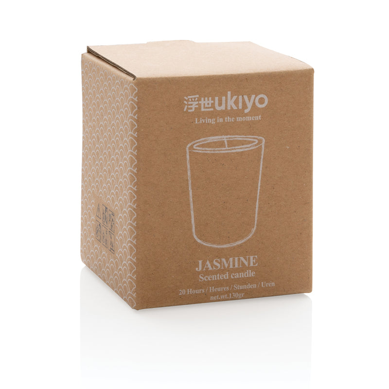 Load image into Gallery viewer, Ukiyo small scented candle in glass - Custom Wood Designs

