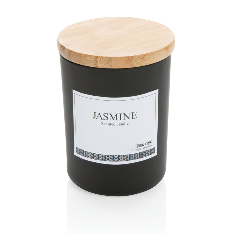 Load image into Gallery viewer, Ukiyo deluxe scented candle with bamboo lid - Custom Wood Designs

