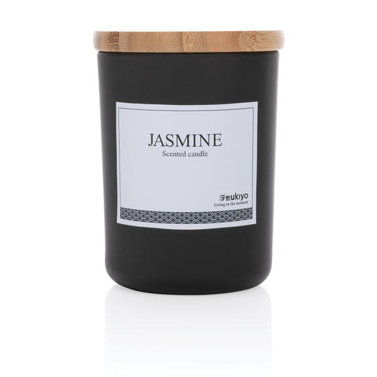Ukiyo deluxe scented candle with bamboo lid - Custom Wood Designs