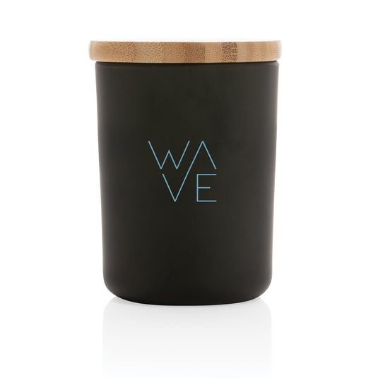 Ukiyo deluxe scented candle with bamboo lid - Custom Wood Designs