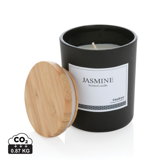 Ukiyo deluxe scented candle with bamboo lid - Custom Wood Designs