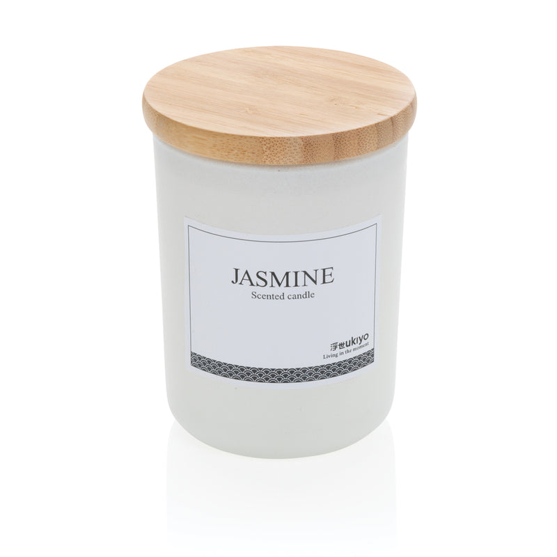 Load image into Gallery viewer, Ukiyo deluxe scented candle with bamboo lid - Custom Wood Designs
