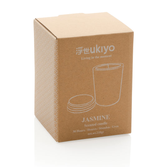 Ukiyo deluxe scented candle with bamboo lid - Custom Wood Designs