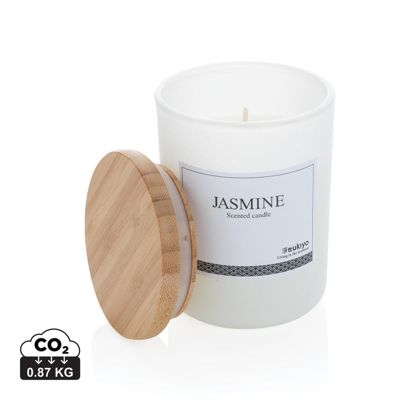 Load image into Gallery viewer, Ukiyo deluxe scented candle with bamboo lid - Custom Wood Designs
