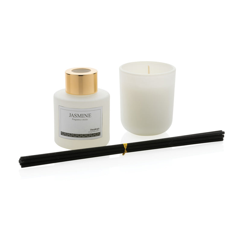 Load image into Gallery viewer, Ukiyo candle and fragrance sticks gift set - Custom Wood Designs
