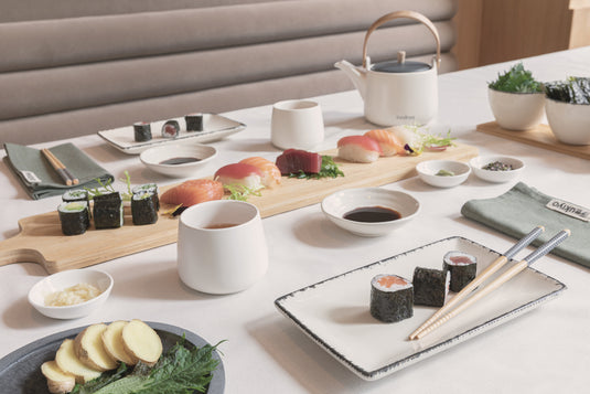 Ukiyo sushi dinner set for two - Custom Wood Designs