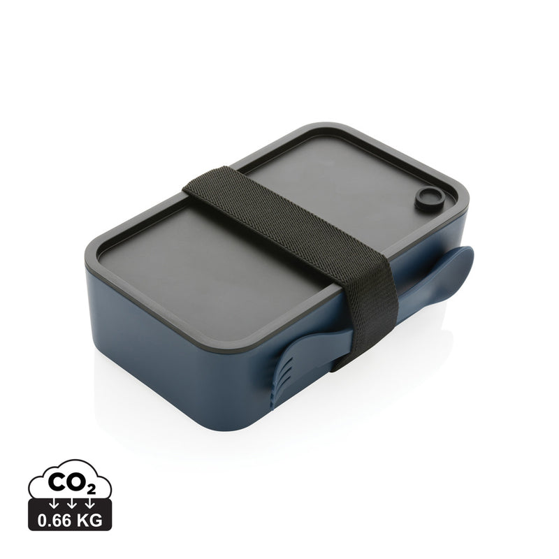 Load image into Gallery viewer, GRS recycled PP lunch box with spork - Custom Wood Designs
