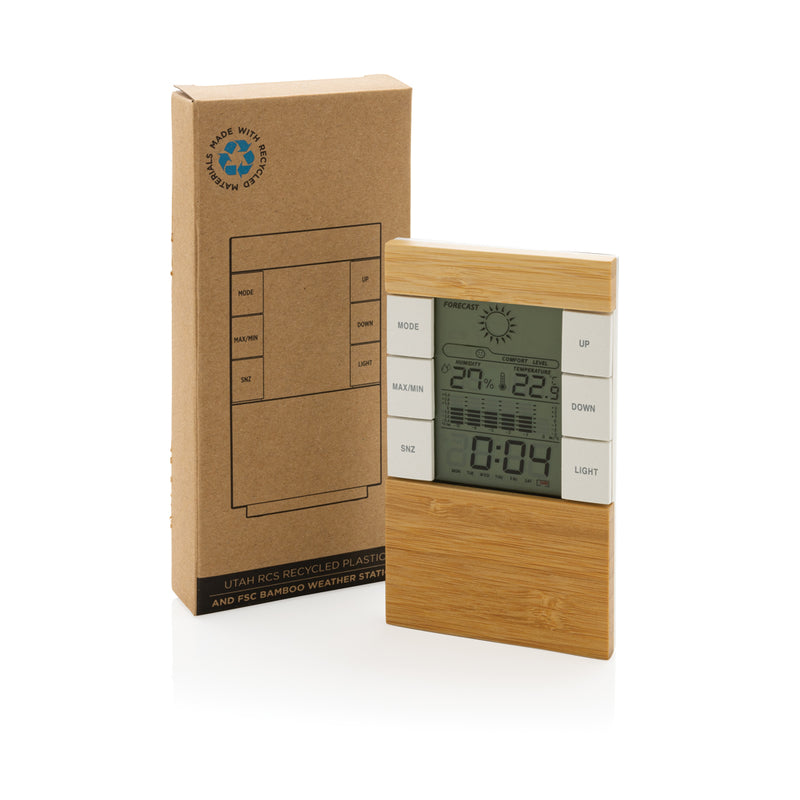 Load image into Gallery viewer, Utah RCS rplastic and bamboo weather station - Custom Wood Designs
