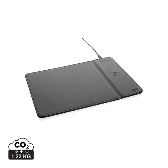 Swiss Peak RCS recycled PU 10W wireless charging mousepad - Custom Wood Designs