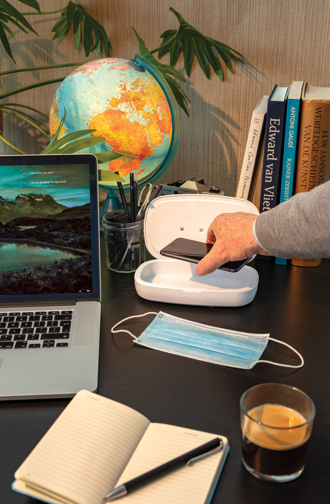 Load image into Gallery viewer, UV-C steriliser box with 5W wireless charger - Custom Wood Designs
