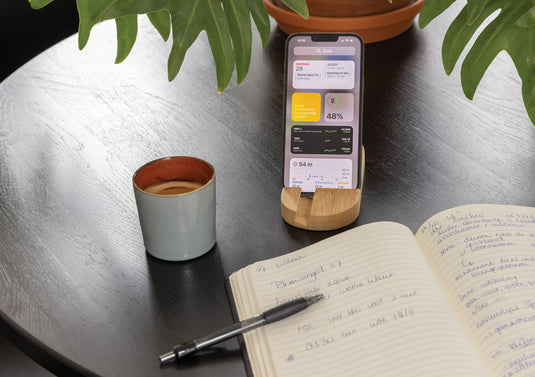 Bamboo tablet and phone holder - Custom Wood Designs