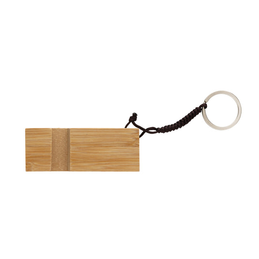 Standkey bamboo keychain phone stand - Custom Wood Designs