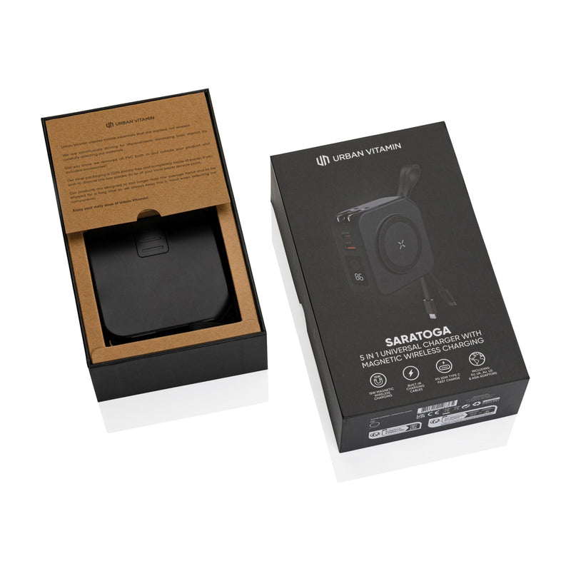 Load image into Gallery viewer, Urban Vitamin Saratoga 5 in 1 universal charger - Custom Wood Designs
