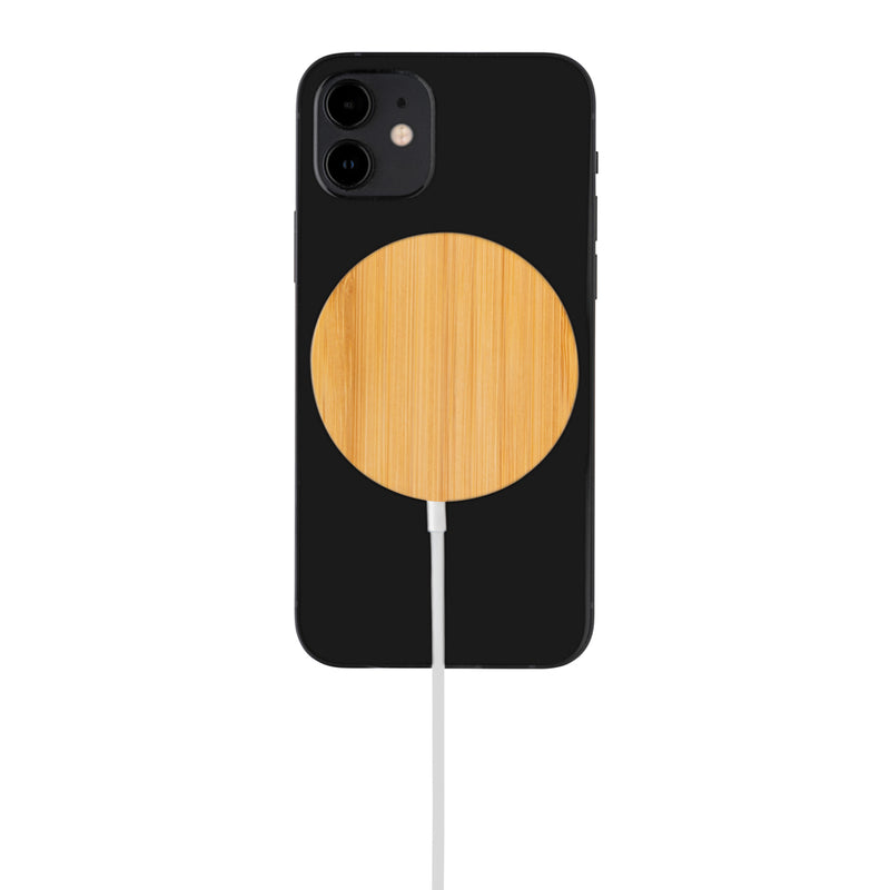 Load image into Gallery viewer, 10W bamboo magnetic wireless charger - Custom Wood Designs

