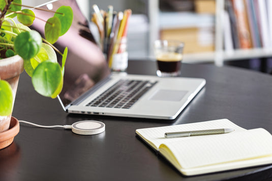 Wheat Straw 5W round wireless charging pad - Custom Wood Designs