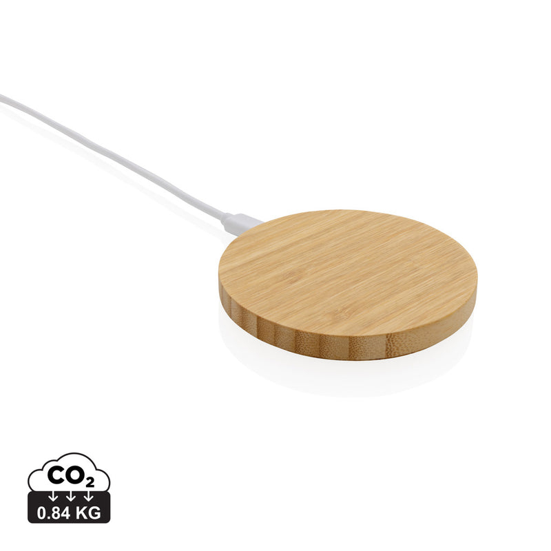Load image into Gallery viewer, Bamboo 15W wireless charger - Custom Wood Designs
