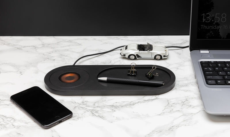 Load image into Gallery viewer, Encore 10W wireless charging valet tray - Custom Wood Designs
