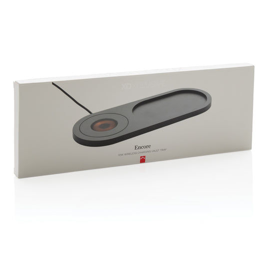 Encore 10W wireless charging valet tray - Custom Wood Designs