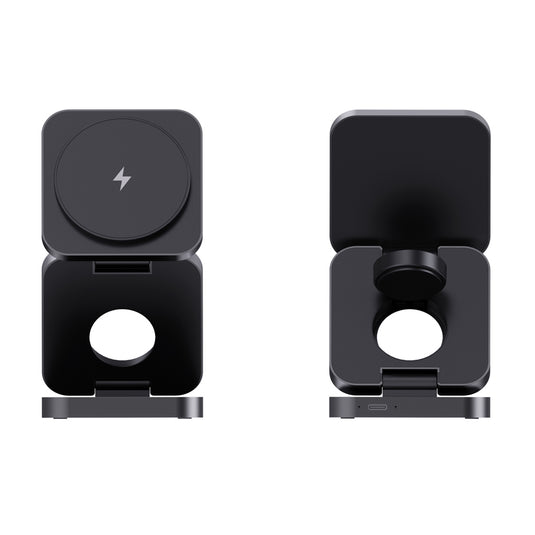 Terra RCS recycled aluminum foldable 3 in 1 15W charger - Custom Wood Designs