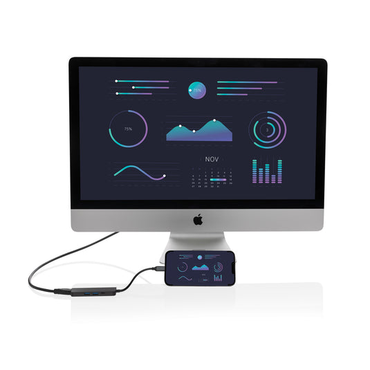 Terra RCS recycled aluminum hub with HDMI input - Custom Wood Designs