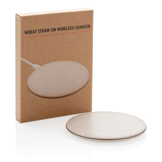5W Wheat straw wireless charger - Custom Wood Designs