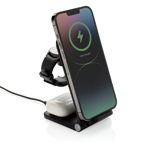 Powerpal 3 in 1 RCS recycled plastic 15W charger - Custom Wood Designs