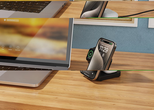 Urban Vitamin Arcadia RCS rplastic 15W 3in1 magnetic charger - Custom Wood Designs Urban Vitamin Arcadia RCS rplastic 15W 3in1 magnetic charger