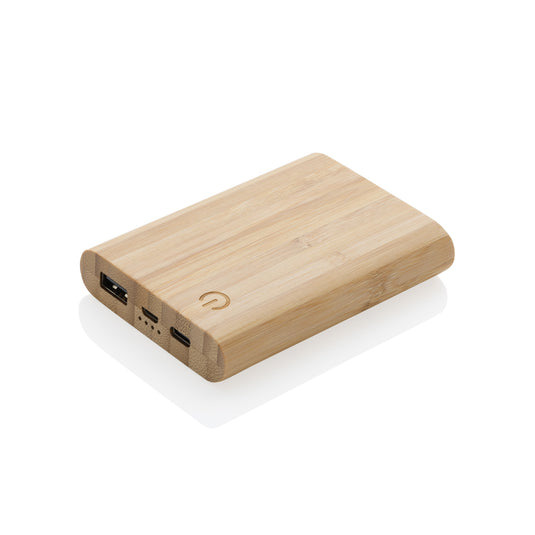 Bamboo 5.000 mAh powerbank - Custom Wood Designs