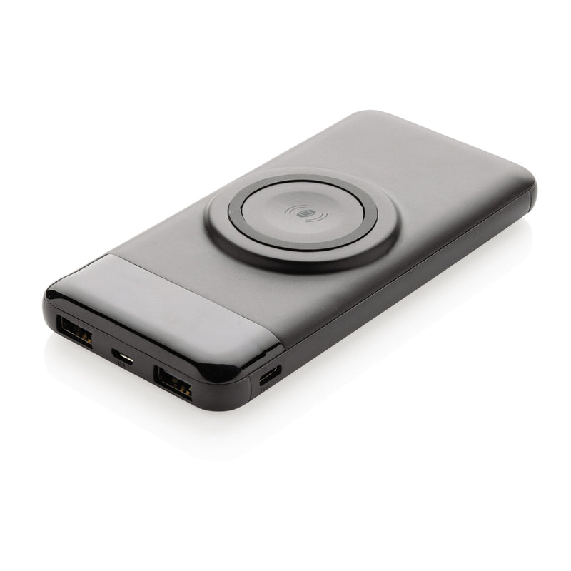 Load image into Gallery viewer, 10.000 mah wireless powerbank with watch charger - Custom Wood Designs
