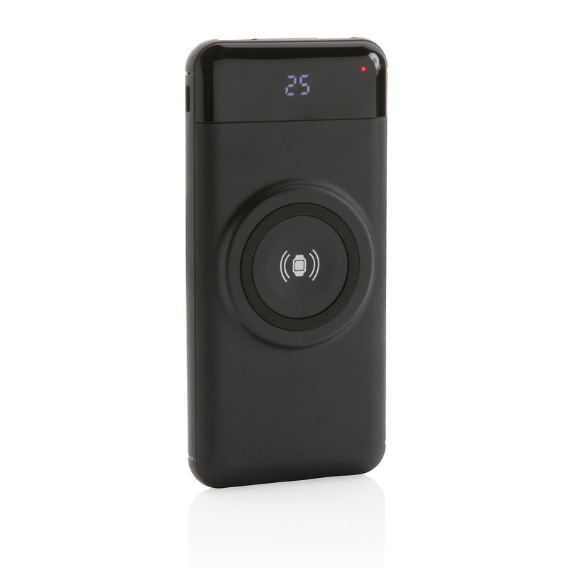 Load image into Gallery viewer, 10.000 mah wireless powerbank with watch charger - Custom Wood Designs
