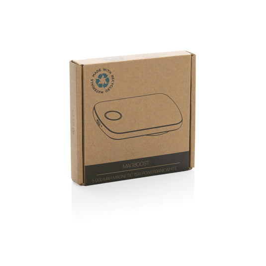 MagBoost RCS recycled plastic 5000 mah magnetic powerbank - Custom Wood Designs
