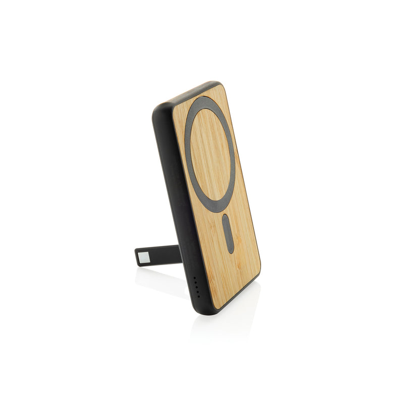Load image into Gallery viewer, Zen RCS rplastic 5000 mah 5W magnetic bamboo powerbank - Custom Wood Designs
