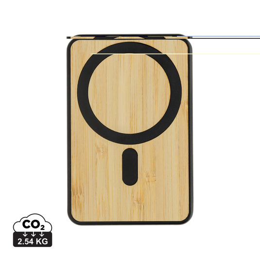 Zen RCS rplastic 5000 mah 5W magnetic bamboo powerbank - Custom Wood Designs
